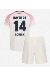 Fotbalové Dres Bayer Leverkusen Patrik Schick #14 Dětské Venkovní Oblečení 2025-26 Krátký Rukáv (+ trenýrky)